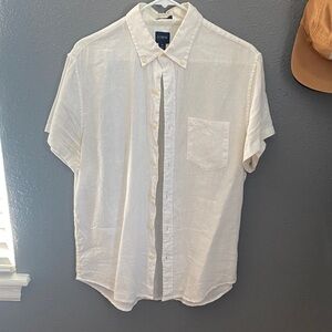 J.crew men’s white short sleeve button up
